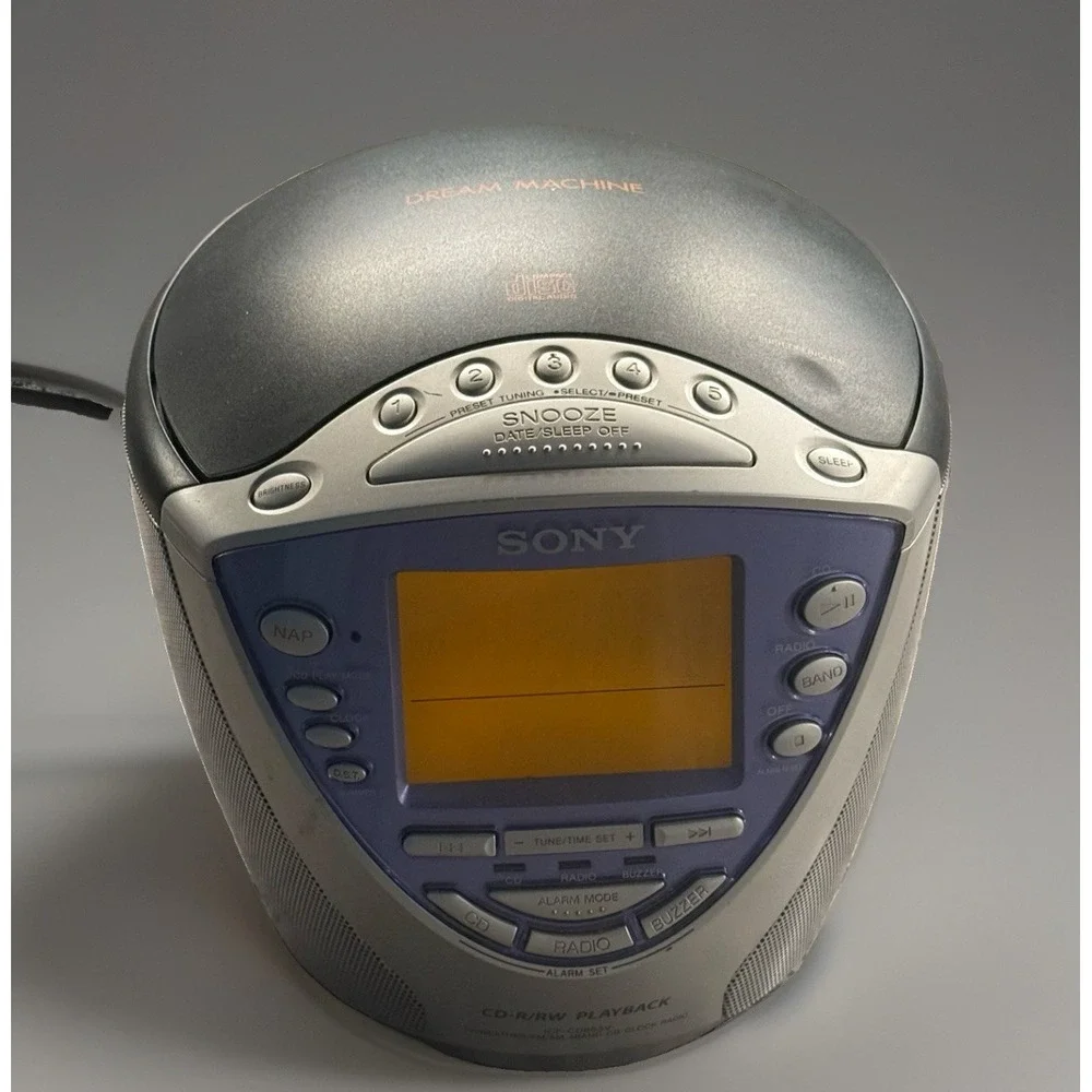Sony ICF-CD853V Dream Machine CD Player AM/FM/WX Clock Radio - Y2K VTG - TESTED